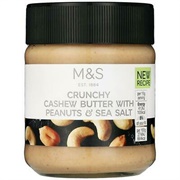 Crunchy Cashew Butter With Peanuts and Sea Salt