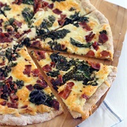 Bacon and Kale Pizza