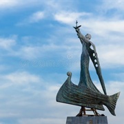 Statue of St Nicholas, Old Nessebar, Bulgaria