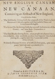 The New English Canaan (Thomas Morton)