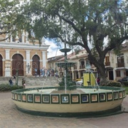 Tiled Fountain, Plaza De La Independencia, Loja, Ecuador