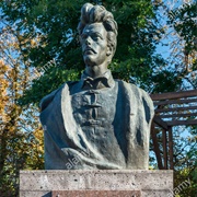 Statue of Petőfi Sándor, Sighișoara, Romania