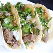 Beef Tongue Tacos