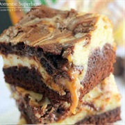 Milky Way Caramel Cheesecake Brownies