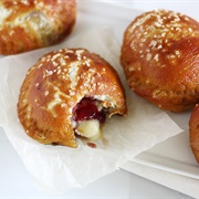 Brie and Jam Pretzel Bites