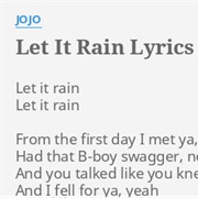 Let It Rain- Jojo