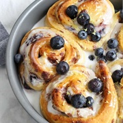 Lemon Blueberry Cheesecake Cinnamon Rolls