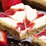 Strawberry Swirl Cheesecake Oatmeal Cookie Bars