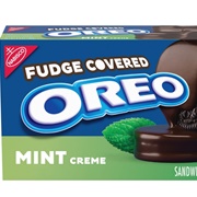 Mint Creme Fudge Covered Oreos