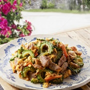 Goya Champuru (Fried Bitter Melon)