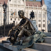 Statue of Attila József, Budapest, Hungary