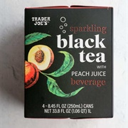 Trader Joe's Sparkling Black Tea With Peach Juice