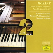 Mozart: Piano Concertos Nos 20, 21, 25 &amp; 27 by Friedrich Gulda / VPO / Claudio Abbado