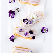 Edible Flower Éclair