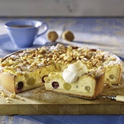 Grape Cheesecake With Walnut Crumble