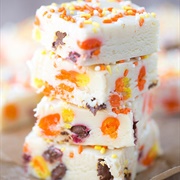 Candy Corn M&M's White Chocolate Fudge