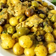 Potato Olive Chicken Tajine