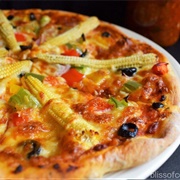 Baby Corn Pizza