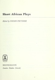 Short African Plays (Cosmo Pieterse (Editor))