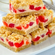 Cherry Vanilla Cheesecake Bars