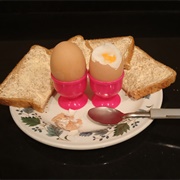 Boiled Eggs With Buttered Brown Bread