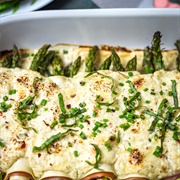 Ham and Asparagus Manicotti