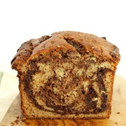 Nutella Banana Swirl Cake