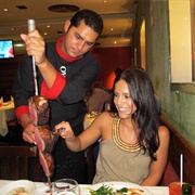 Dinner at a Churrascaria in Rio De Janeiro, Brazil