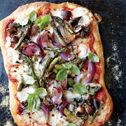 Asparagus Mushroom Pizza