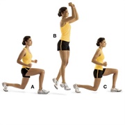 6 Times of Jumping Lunge