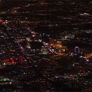 Flying Into Vegas at Night