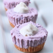 Mini No Bake Ube Cheesecakes