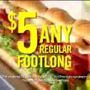 Subway Five Dollar Footlong Commerical