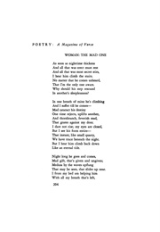 Woman: The Mad One (Gabriela Mistral)