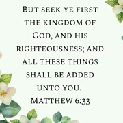 Matthew 6:33
