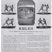 Marquess of Queensberry Rules for Boxing 1867