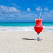 Drink Cocktails on the Beach in the Caribbean