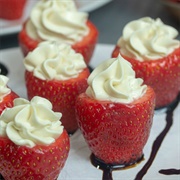 White Chocolate Stuffed Strawberry