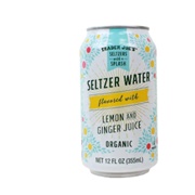 Trader Joe's Seltzer Water Flavored With Lemon and Ginger Juice
