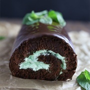 Mint Roll Cake