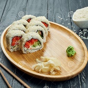 Cheese, Red Pepper + Chive California Roll