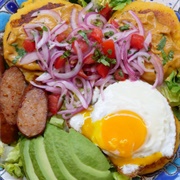 Llapingachos & Accompaniments in Baños, Ecuador
