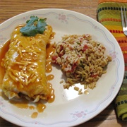 Beef and Bean Sprout Burrito