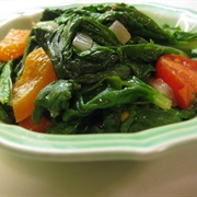 Bitter Greens With Tiny Tomatoes