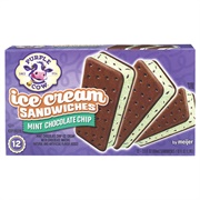 Purple Cow Mint Chocolate Chip Ice Cream Sandwiches