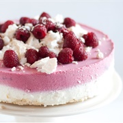 Raw Coconut, Macadamia & Raspberry Cheesecake