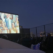 Roof Top Movie on a Sky Rise