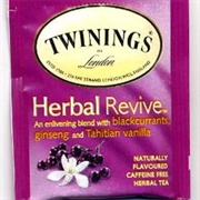 Twinings Herbal Revive Blackcurrants, Ginseng and Tahitian Vanilla