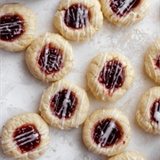 Raspberry Cheesecake Thumbprint Cookies