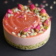 Strawberry Lime Parsnip Cheesecake